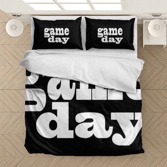 Game Day - white letters Bedding Sets