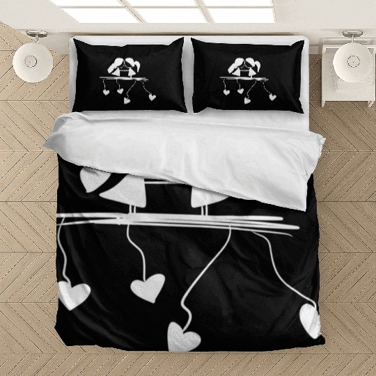 lesbian couple love symbol Bedding Sets