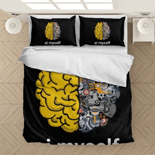Human Machine Brain - Next Step in Evolution - AI Bedding Sets