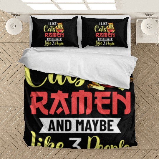Ramen Cat Bowl Chicken Noodle Soup Japanese Bedding Sets