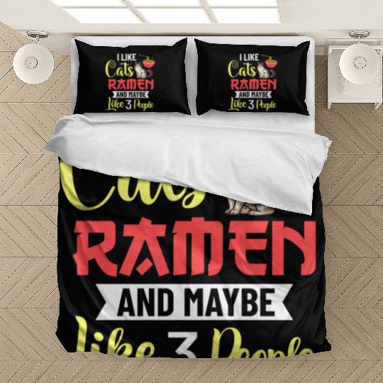 Ramen Cat Bowl Chicken Noodle Soup Japanese Bedding Sets