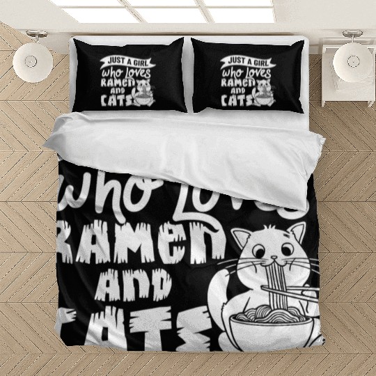 Ramen Cat Bowl Chicken Noodle Soup Japanese Bedding Sets