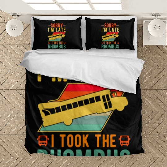 Math Teacher School Bus Driver Rhombus Bedding Sets
