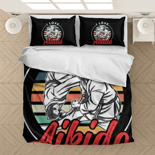 I Love Aikido Lover Fighter Training Martial Arts Bedding Sets