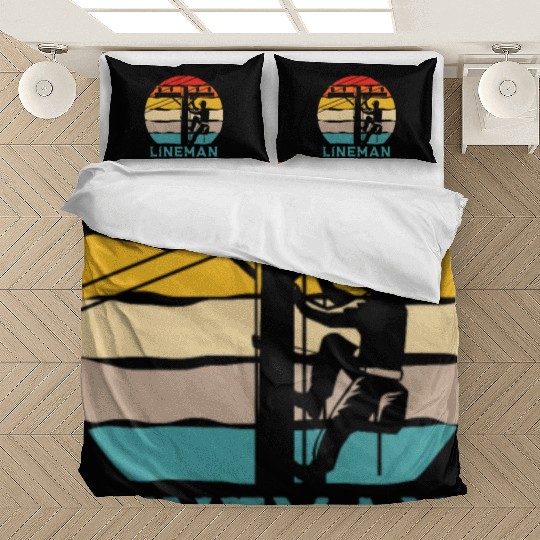 Lineman Retro Vintage Bedding Sets