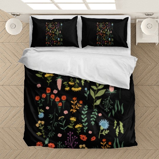 Flowers Women Floral Colorful Wildflowers Bedding Sets