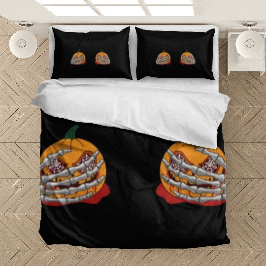 Halloween Pumpkin Boob Skeleton Hand Bedding Sets