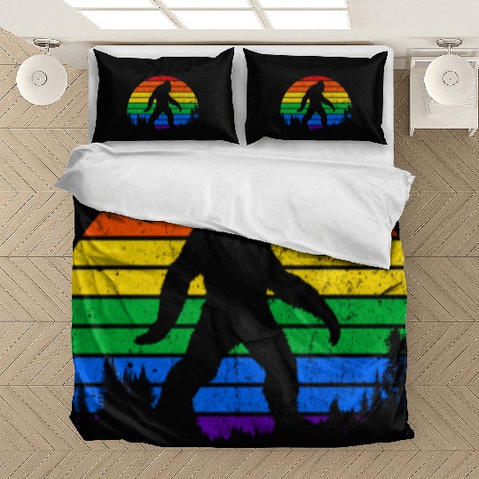 LGBT Bigfoot Rainbow Flag Bedding Sets
