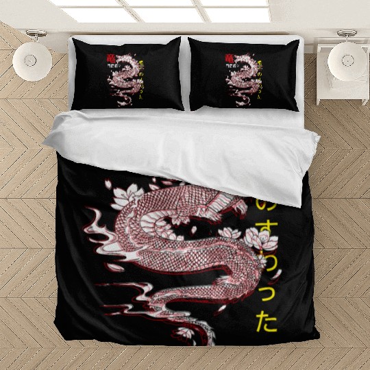 Japanese Streetwear Retro Dragon Aesthetic Tokyo Bedding Sets