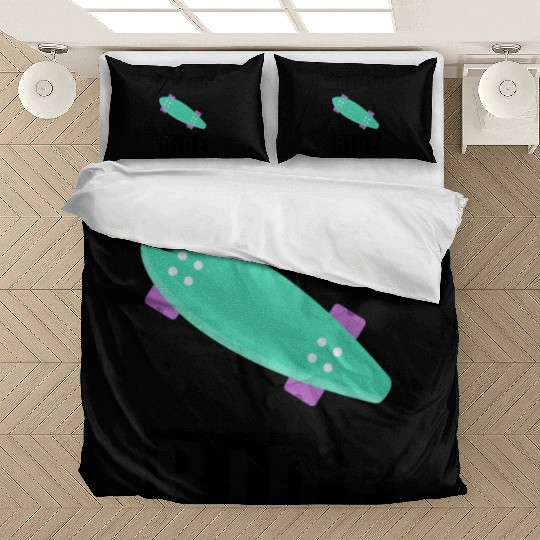 born to ride skateboard skate rider Bedding Sets