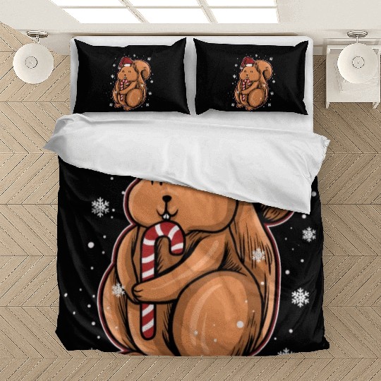 Christmas Ugly Christmas Xmas Squirrel Bedding Sets