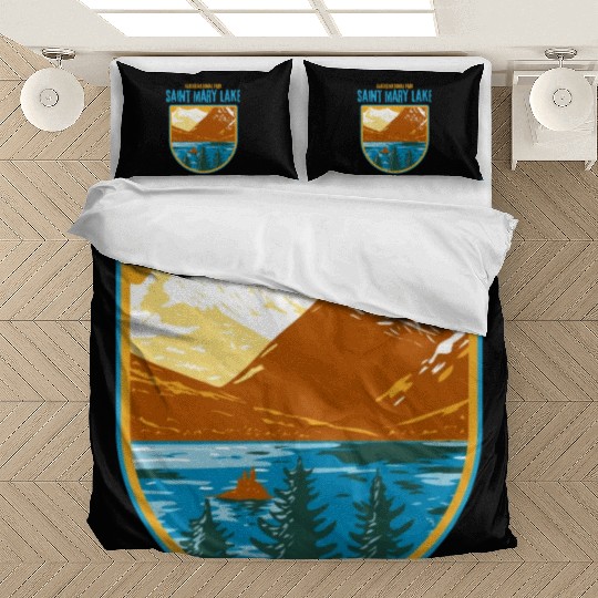 Saint Mary Lake Glacier National Park Bedding Sets