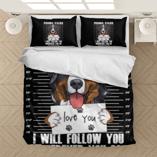 Bernese Mountain Dog Stalker Cartoon Bedding Sets