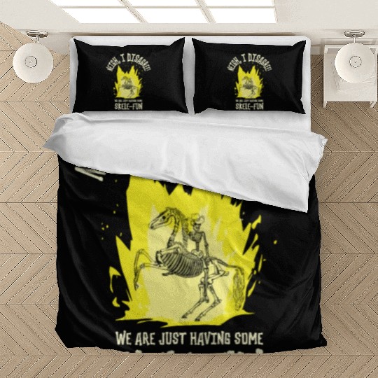 Halloween Cowboy Skeleton Fun Horse Riding Bedding Sets