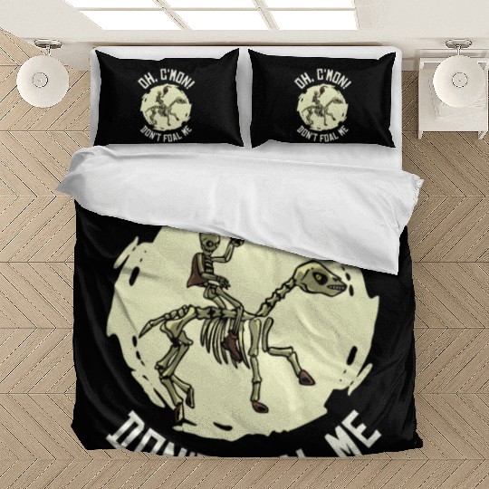 Halloween Cowboy Skeleton Foal Horse Riding Bedding Sets