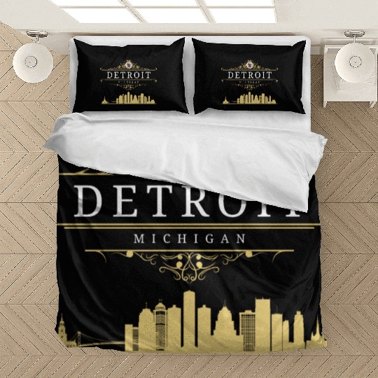 Detroit Michigan Bedding Sets