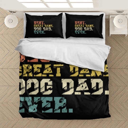 Best Great Dane Dog Dad Ever Vintage Bedding Sets
