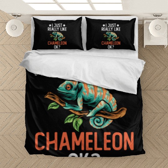 I Just Really Like Chameleon Lizard Reptile Pet Bedding Sets