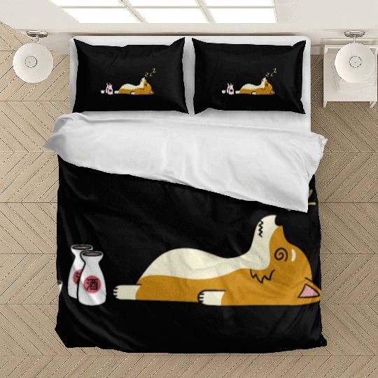 Shiba Inu Sake Drunk Bedding Sets