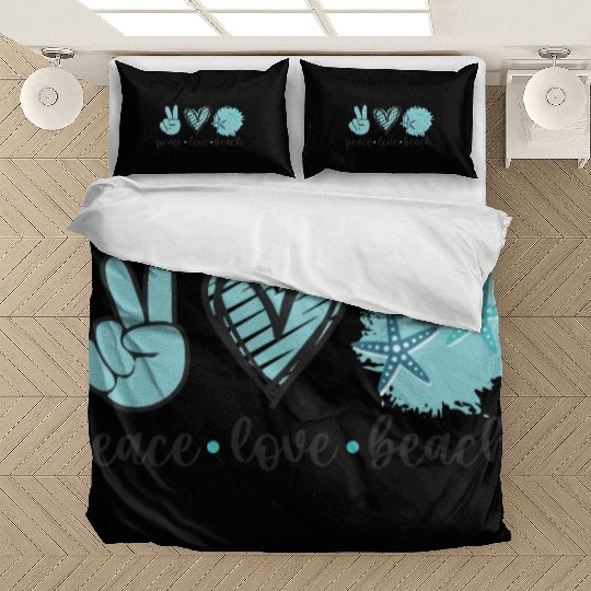 Peace Love Beach Lover Summers Bedding Sets