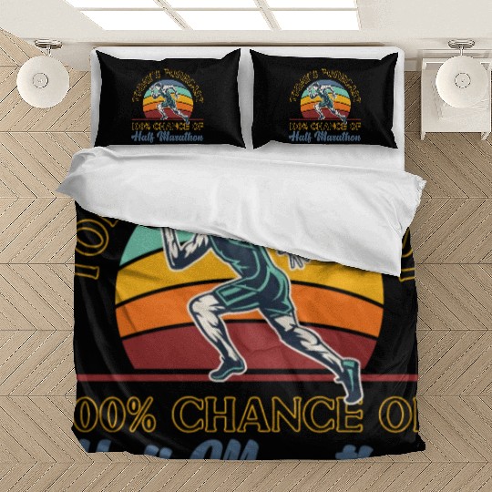 Running Runner Half Marathon Retro Bedding Sets