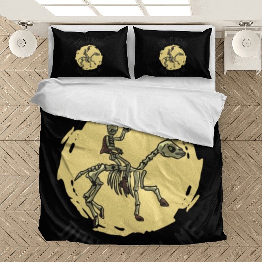 Halloween Cowboy Skeleton Foal Horse Riding Bedding Sets
