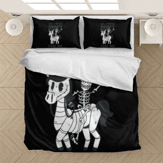 Halloween Cowboy Skeleton Foal Horse Riding Bedding Sets