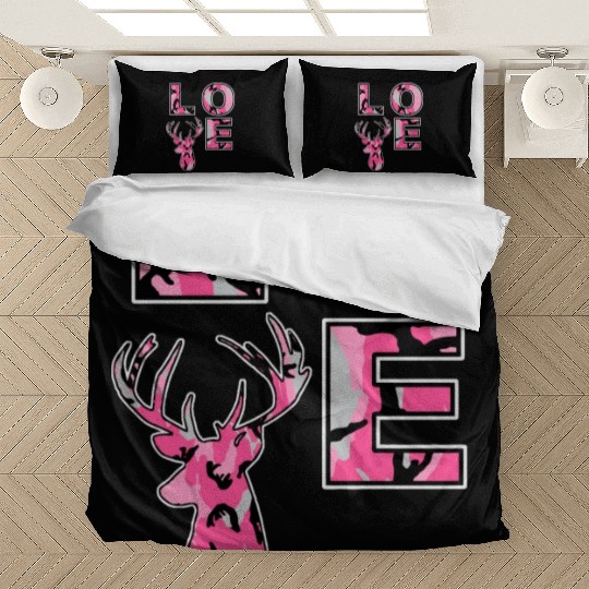 K Camouflage Buck Love Deer Hunting Hunter Bedding Sets