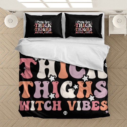 Pretty Eyes Thick Thighs Witch Vibes / Halloween / Bedding Sets