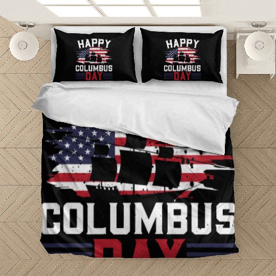 Happy Columbus Day USA Christopher Columbus Bedding Sets