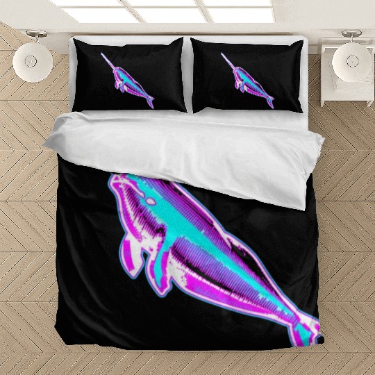 Synthwave Narwhal Bedding Sets