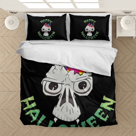 Candy Skull Happy Halloween Cartoon Bedding Sets