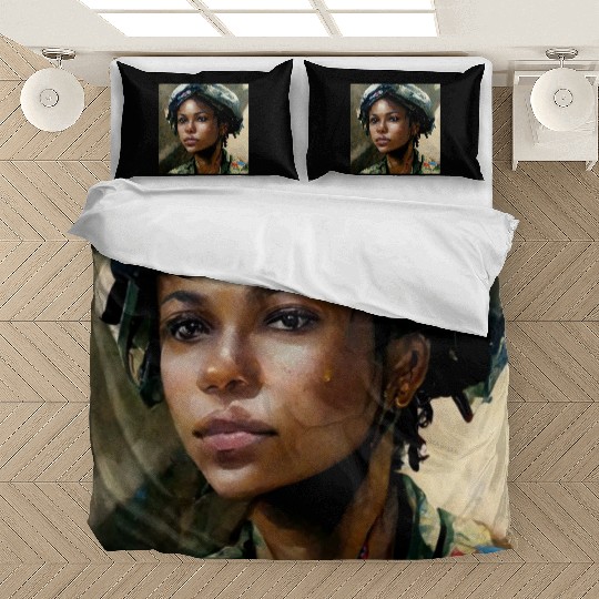 Beautiful US army combat medic painting Bedding Sets