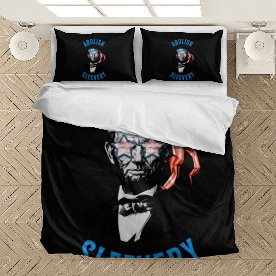 Funny Abraham Lincoln Flag United States Patriotic Bedding Sets