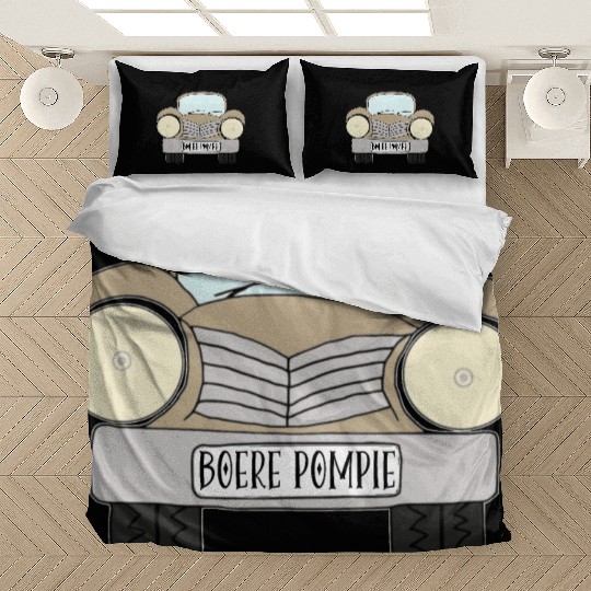Old Car Khaki Boere Pompie Afrikaans Bedding Sets
