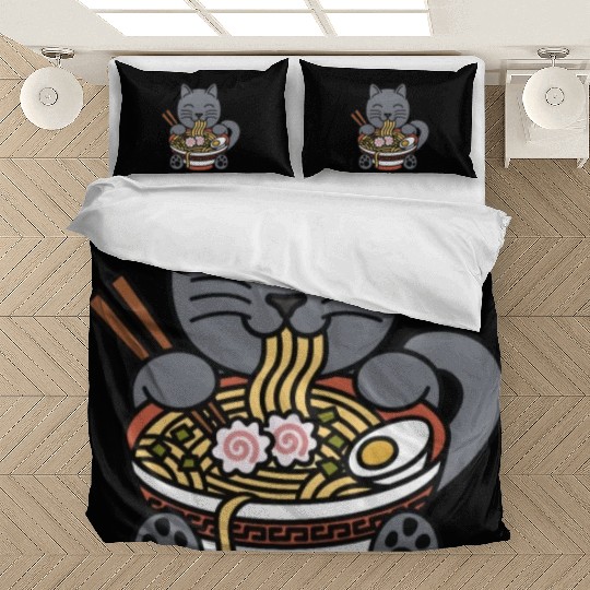 British Shorthair Cat Ramen Noodles Bedding Sets