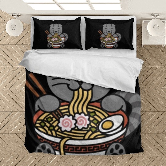Scottish Fold Cat Ramen Noodles Bedding Sets