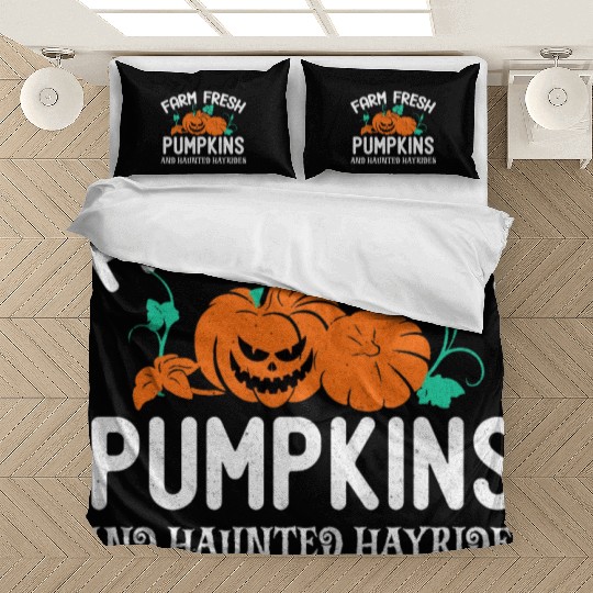 Farm Fresh Pumpkins And Haunted Hayrides Bedding Sets