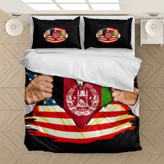 Afghanistan Who Live in America Afghani Flag Bedding Sets