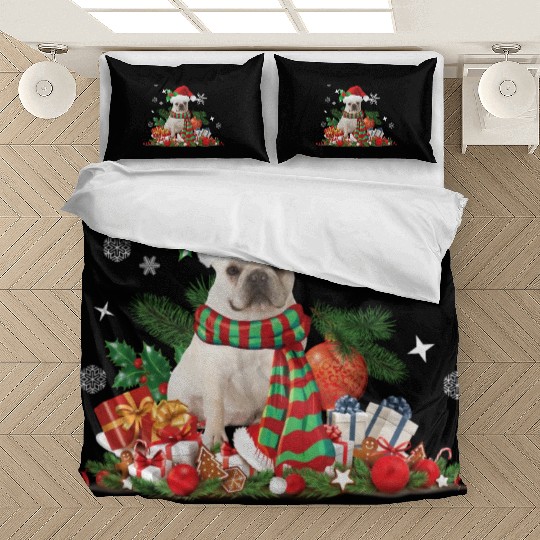 Christmas French Bulldog, Frenchie dog Bedding Sets