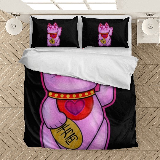 Cute Maneki Neko Romance Cat Bedding Sets