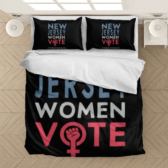 New Jersey Women Vote Voter 2022 Election Bedding Sets