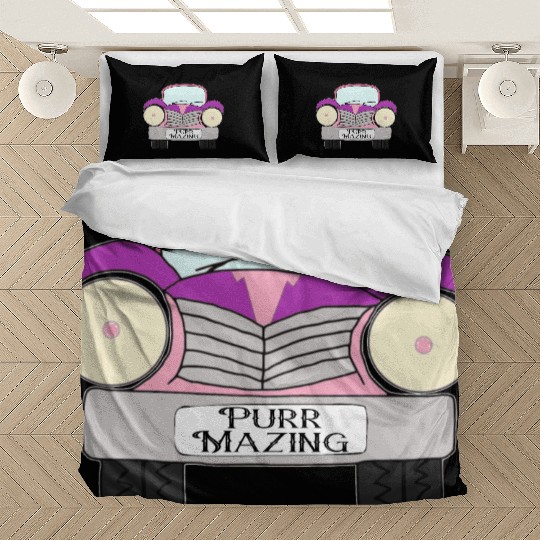 Old Car Pink and Purple Purr Mazing Bedding Sets