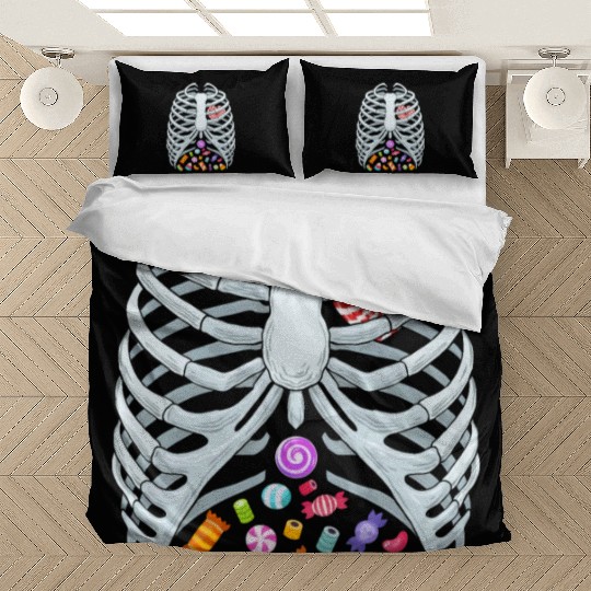 Funny Candy Skeleton Rib Cage Halloween Costume Bedding Sets