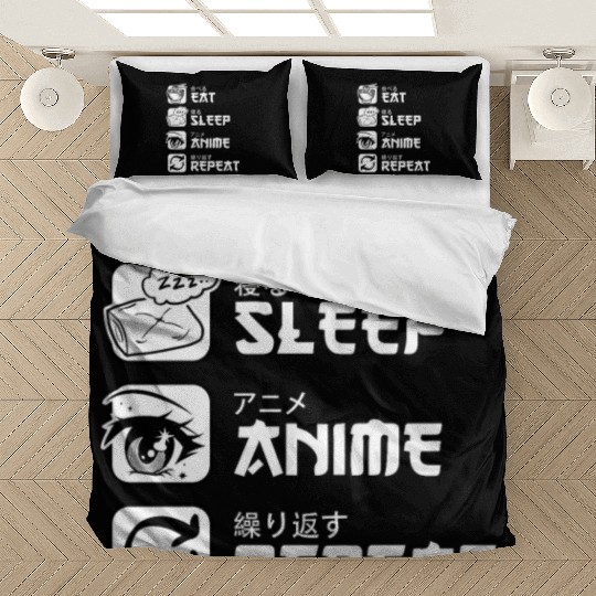Eat Sleep Anime Repeat Japan Manga Bedding Sets