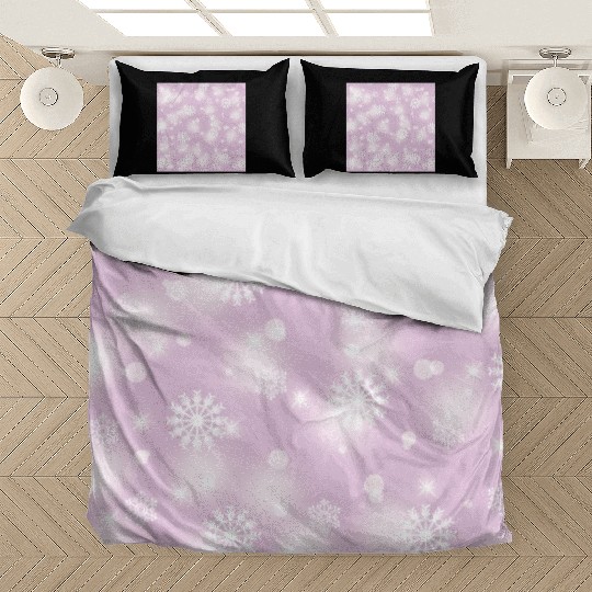Violet Snowflakes Pattern Bedding Sets
