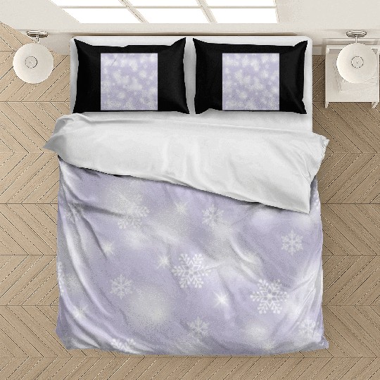 Lavender Snowflakes Pattern Bedding Sets