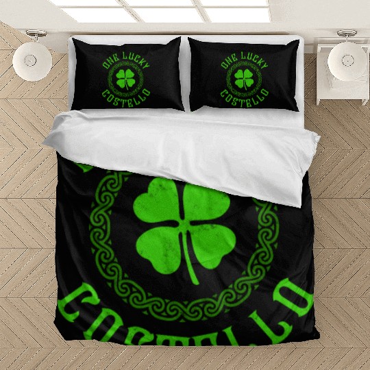 One Lucky Costello Irish Family 4 Leaf Clover Bedding Sets
