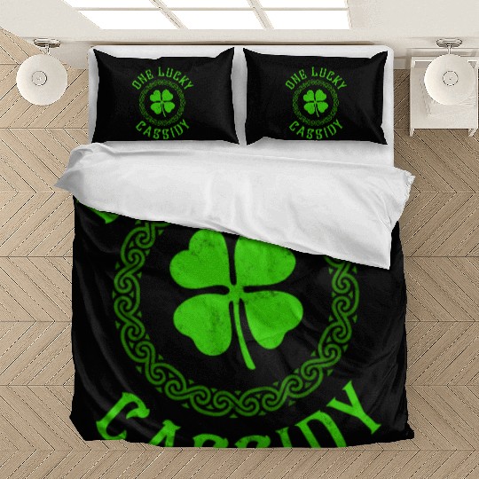 One Lucky Cassidy Irish Family 4 Leaf Clover Bedding Sets