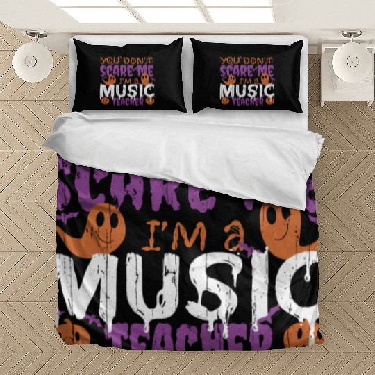 Ghost Pumpkin Music Teacher Halloween Bedding Sets